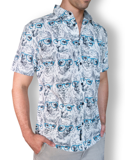 Llama M.D. Short Sleeve Button Up